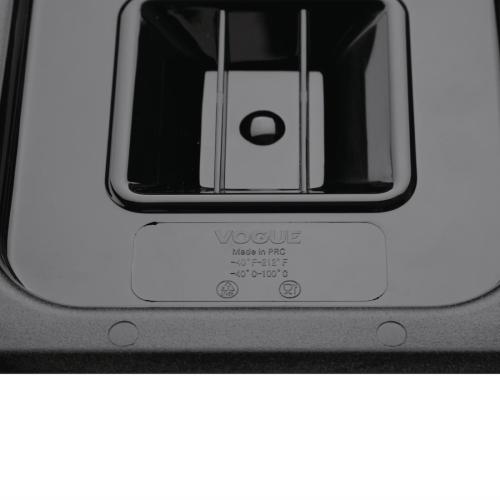 Vogue Black Polycarbonate Lid - GN 1/6