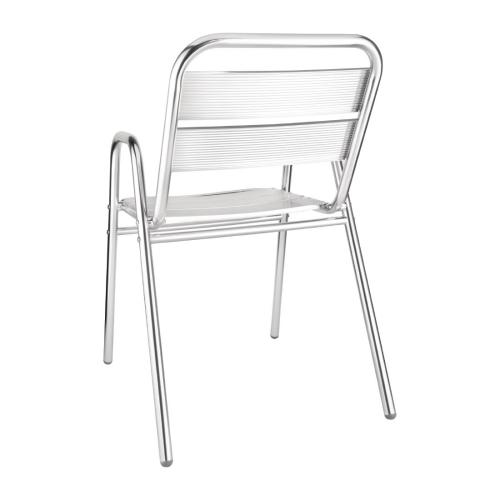 Bolero Stacking Aluminium Chair with Arched Arms (Pack 4)