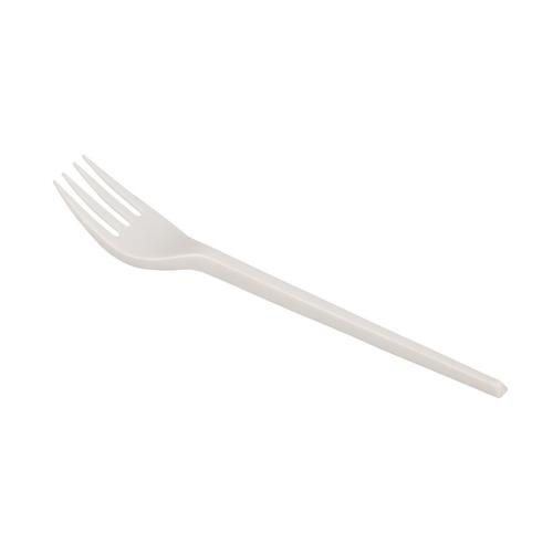Fiesta Lightweight Plastic Fork White (Pack 100)