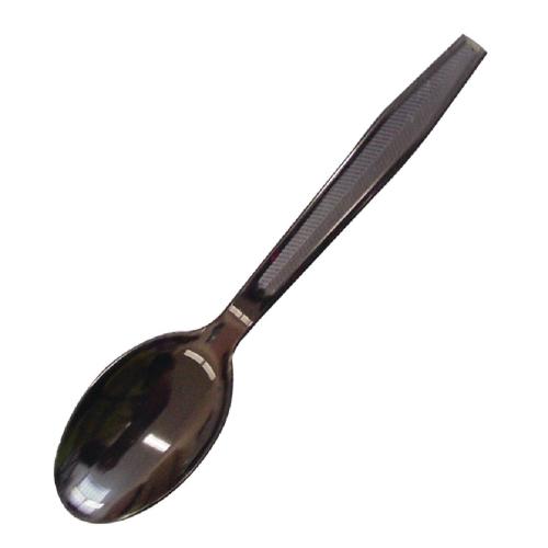 Fiesta Heavyweight Plastic Spoon Black (Pack 100)