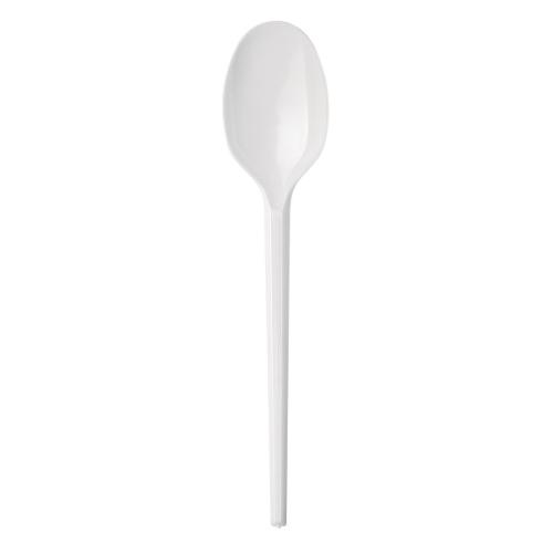 Fiesta Lightweight Plastic Dessert Spoon White (Pack 100)