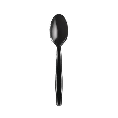 Fiesta Heavyweight Plastic Spoon Black (Pack 100)