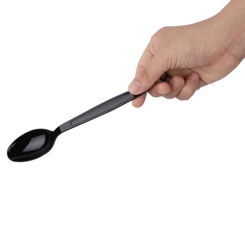 Fiesta Heavyweight Plastic Spoon Black (Pack 100)