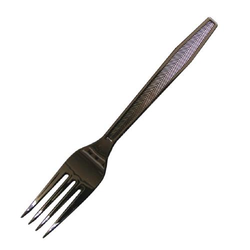 Fiesta Heavyweight Plastic Fork Black (Pack 100)