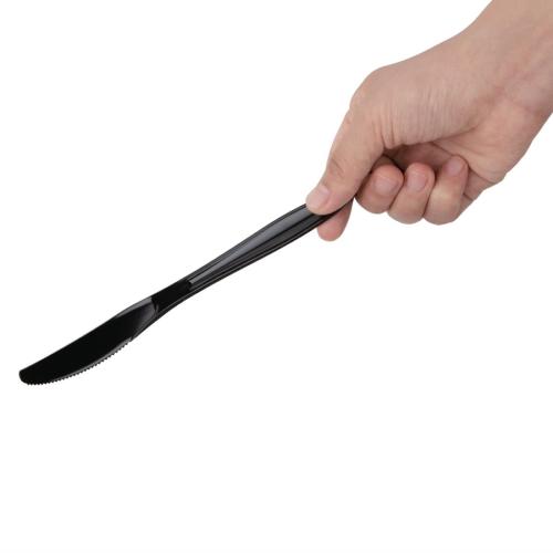 Fiesta Heavyweight Plastic Knife Black (Pack 100)