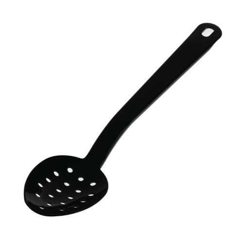 Matfer Bourgeat Exoglass Perforated Serving Spoon Black - 340mm (B2B)