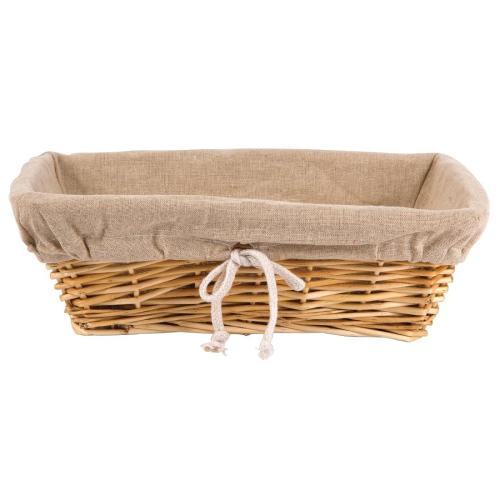 Olympia Wicker Basket with Removable Cloth Rectangular - 95x315x230mm