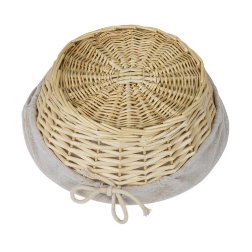 Olympia Wicker Basket with Removable Cloth Round - 90x230mm 3 1/2x 9"