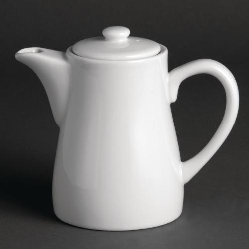 Olympia Whiteware Tea/Coffee Pot - 310ml 10 2/5fl oz (Box 4)