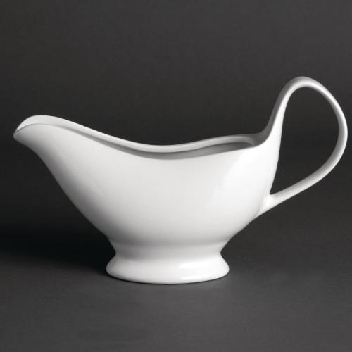 Olympia Whiteware Gravy Boat - 340ml 11 1/2fl oz (Box 6)