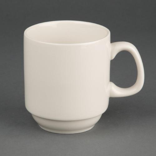 Olympia Ivory Stacking Mug - 285ml 9 3/5fl oz (Box 12)