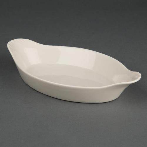 Olympia Ivory Oval Eared Dish - 120x205mm 4 1/2x8" (Box 6)