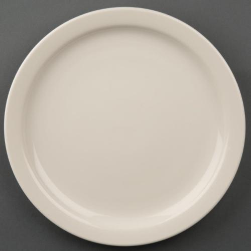 Olympia Ivory Narrow Rim Plate - 230mm 9" (Box 12)