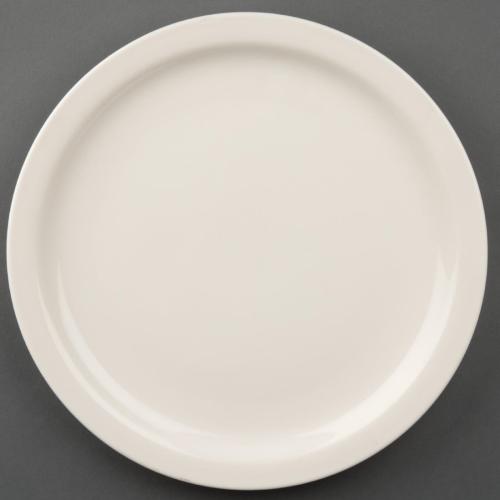 Olympia Ivory Narrow Rim Plate - 255mm 10" (Box 12)