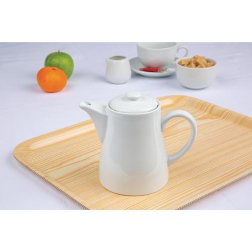 Olympia Whiteware Tea/Coffee Pot - 710ml 24fl oz (Box 4)