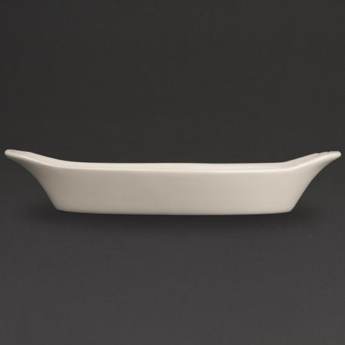 Olympia Ivory Oval Eared Dish - 140x260mm 5 1/2x10 1/4" (Box 6)