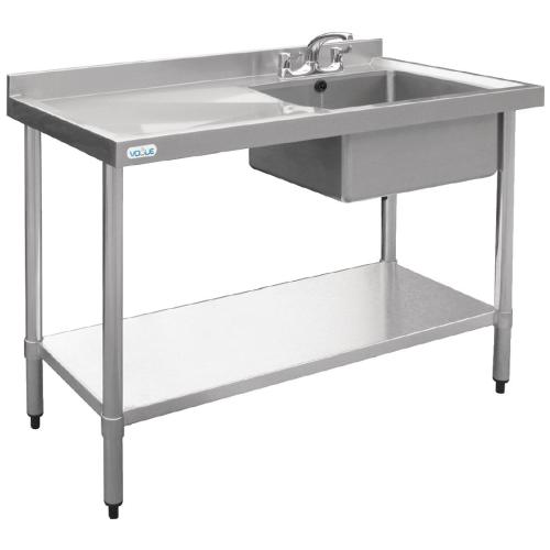 Vogue Single Bowl Sink L/H Drainer - 1200mm