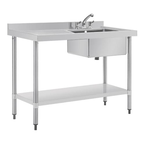 Vogue Single Bowl Sink R/H Drainer - 1200mm