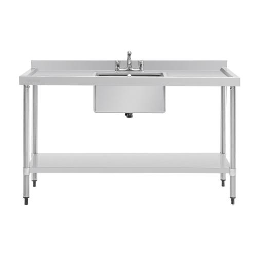 Vogue Single Bowl Sink Double Drainer - 1500mm