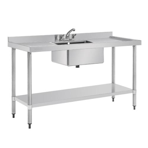 Vogue Single Bowl Sink Double Drainer - 1500mm