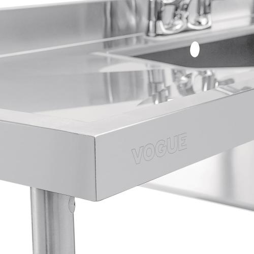 Vogue Double Bowl Sink Double Drainer - 900x2400x600mm 35 1/2x94 1/2x23 1/2"