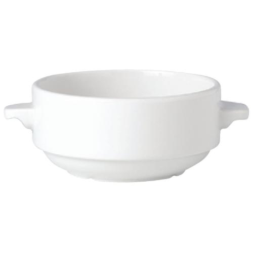 Simplicity White Stacking Soup Cup Lugged - 28.5cl 10oz (Box 36) (B2B)