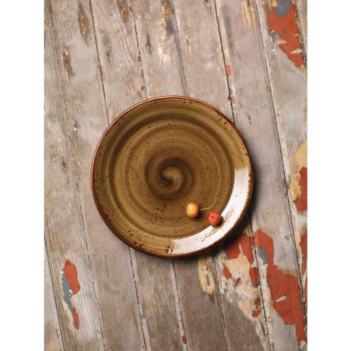Steelite Craft Brown Plate Coupe - 20.25cm 8" (Box 24) (Direct)