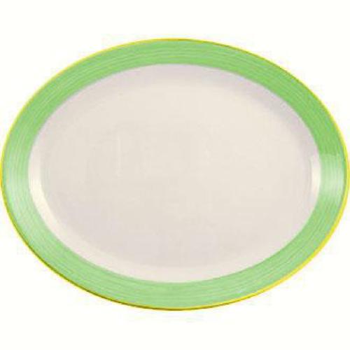 Rio Green Coupe Oval Dish 28.0cm 11" (Box 12) (Direct)