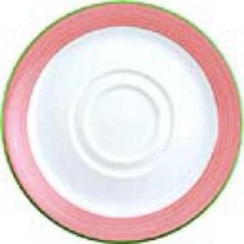 Rio Pink Large Stand/Saucer Double Well - 145mm 5 3/4" (Box 36) (B2B)