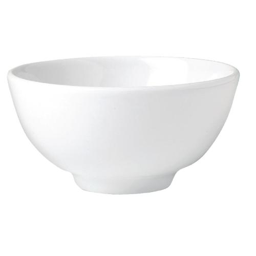 Mandarin White Bowl - 9.4cm 3 3/4" 12.75cl 4 1/2oz (Box 12) (B2B)