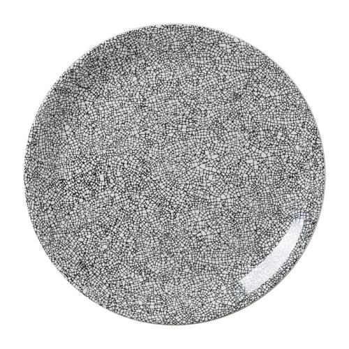 Steelite Ink Crackle Black Coupe Plate 30cm (11 3/4") (Box 12) (B2B)