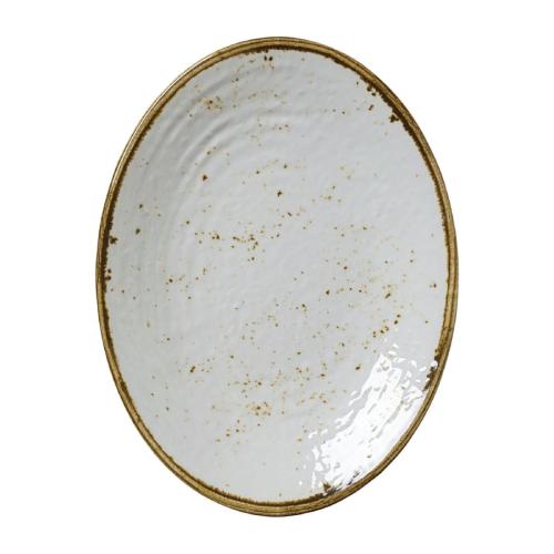 Steelite Craft White Melamine Oval Plate 26 x 19.7cm (Box 6) (B2B)