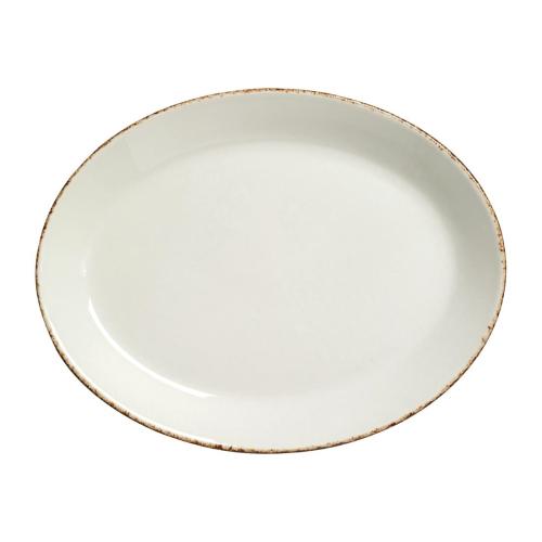 Steelite Brown Dapple Oval Coupe Plate - 28cm 11" (Box 12) (B2B)