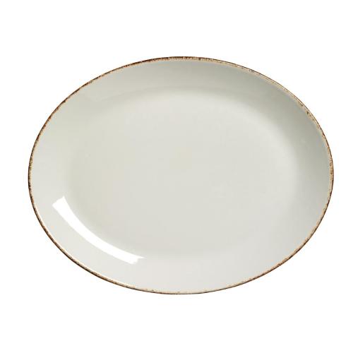 Steelite Brown Dapple Oval Coupe Plate - 305mm 12" (Box 12) (B2B)