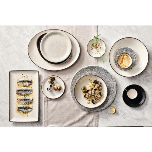 Steelite Ink Crackle Grey Coupe Plate 25.25cm (10") (Box 12) (B2B)