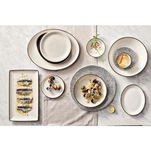 Steelite Ink Crackle Grey Coupe Plate 25.25cm (10") (Box 12) (B2B)