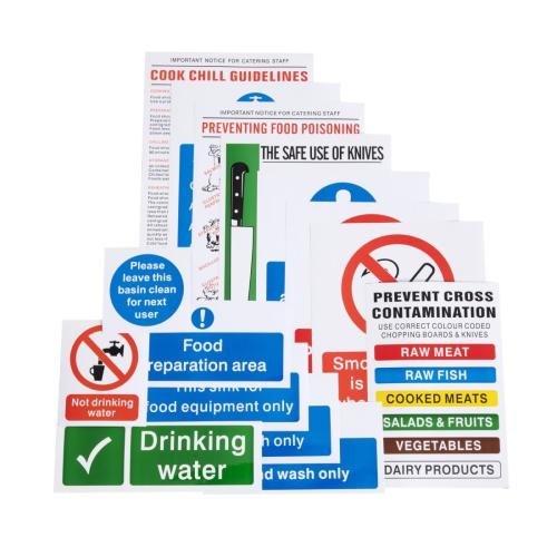 Vogue Food Preparation Sign Pack (15 Notices) (Self-Adhesive)