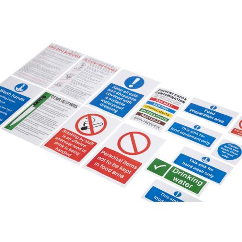 Vogue Food Preparation Sign Pack (15 Notices) (Self-Adhesive)
