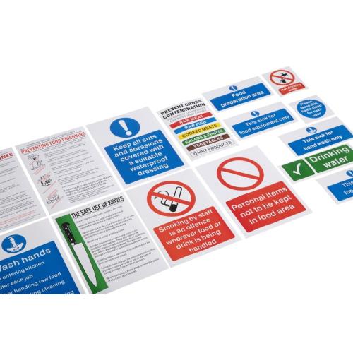 Vogue Food Preparation Sign Pack (15 Notices) (Self-Adhesive)