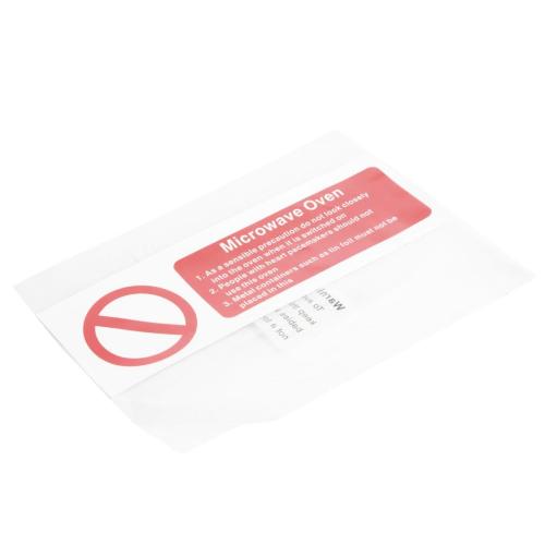 Vogue Microwave Safety Sign - 300x100mm 11 3/4x4" (Self-Adhesive)