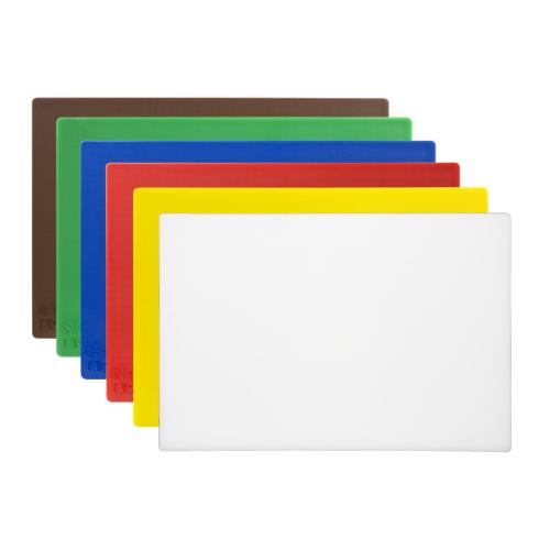 Hygiplas Low Density Chopping Boards - 450x300x10mm 17 3/4x12" (Set 6)