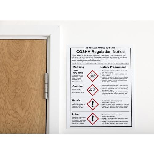 Vogue COSHH Notice - Rigid 350x270mm