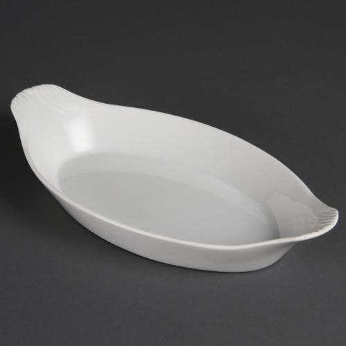 Olympia Whiteware Oval Eared Dish - 600ml 20 1/5fl oz (Box 6)