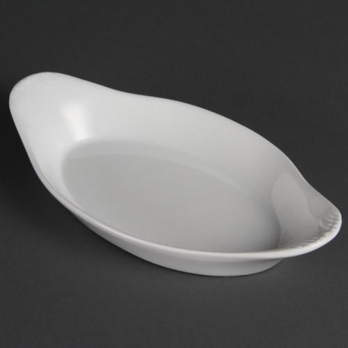 Olympia Whiteware Oval Eared Dish - 270ml 9 1/10fl oz (Box 6)