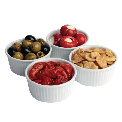 Olympia Whiteware Ramekin - 80mm 90ml 3 1/10fl oz (Box 12)