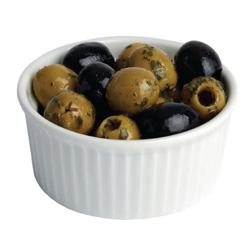 Olympia Whiteware Ramekin - 80mm 90ml 3 1/10fl oz (Box 12)