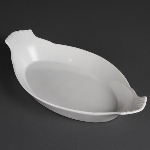Olympia Whiteware Oval Eared Dish - 970ml 32.7fl oz (Box 6)