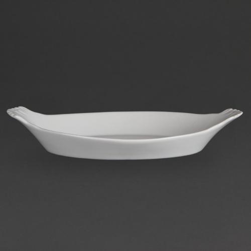 Olympia Whiteware Oval Eared Dish - 710ml 24fl oz (Box 6)