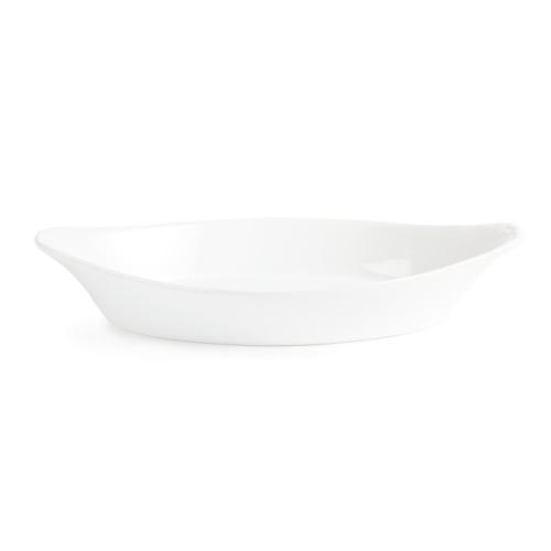 Olympia Whiteware Oval Eared Dish - 400ml 13 1/2fl oz (Box 6)