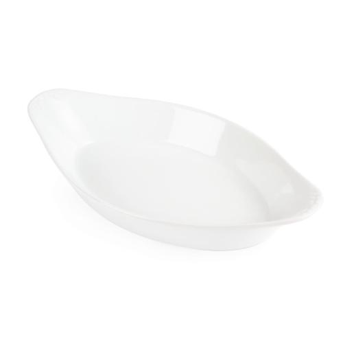 Olympia Whiteware Oval Eared Dish - 400ml 13 1/2fl oz (Box 6)